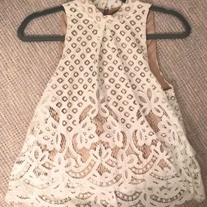 Lace High Neck Top